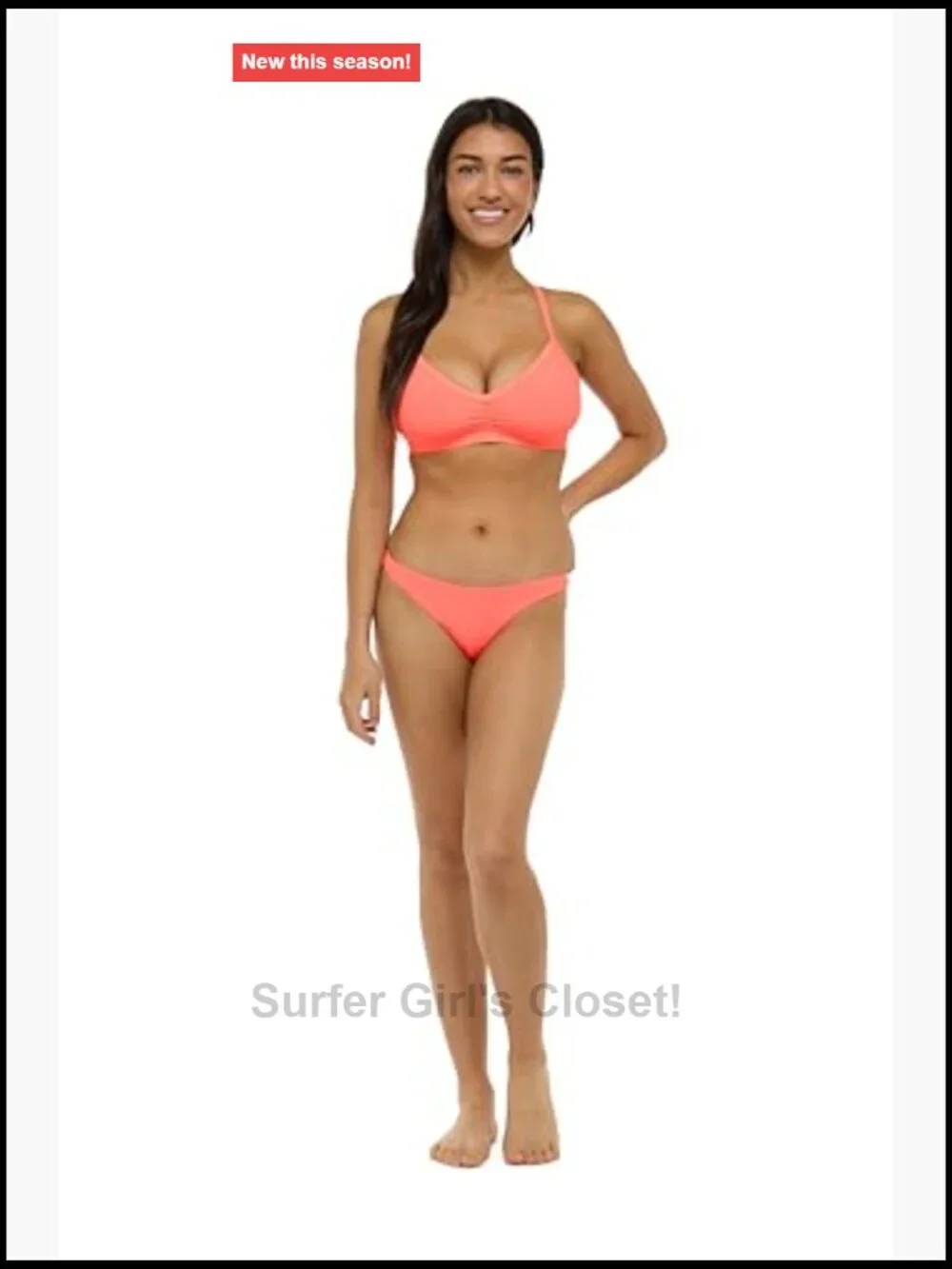 Drew Bikini Top with Adjustable Back for Larger Busts D-F Cup